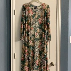 Floral Maxi cardigan